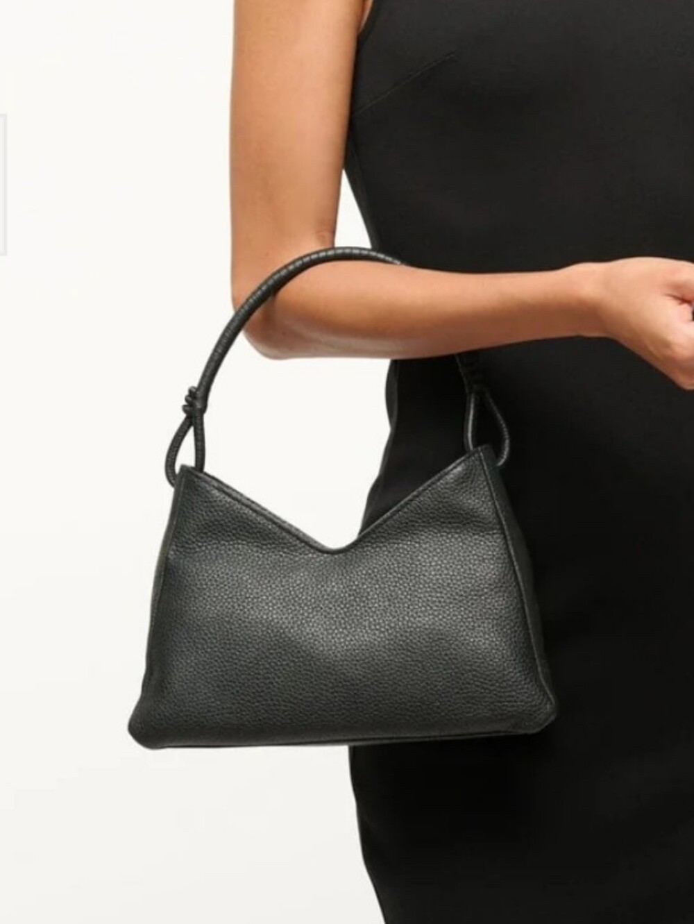 STAUD Valerie Shoulder Bag Pebbled Cow Leather Like New - Picture 2 of 13